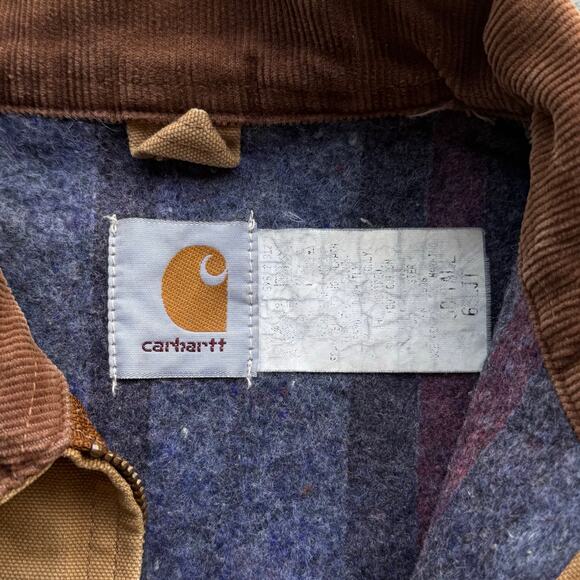 Vintage Carhartt Blanket Lined Detroit Jacket 6BLJT Tan Sz 50 Tall - Picture 3 of 10